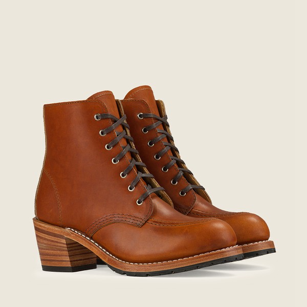 Heritage Støvler Dame - Red Wing Clara - Heeled Legacy Læder - Brune - ODRWTZ-205